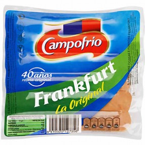 Salchichas frankfurt original CAMPOFRIO envase 140 grs